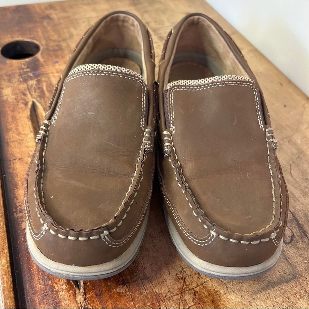 Florsheim kids brown leather loafers shoes boys sz 5 - Picture 3 of 14